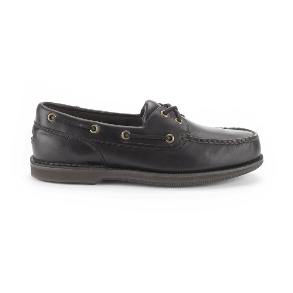 Rockport Perth - Mens Boat Shoes - Dark Brown - NZ (XML-964802)